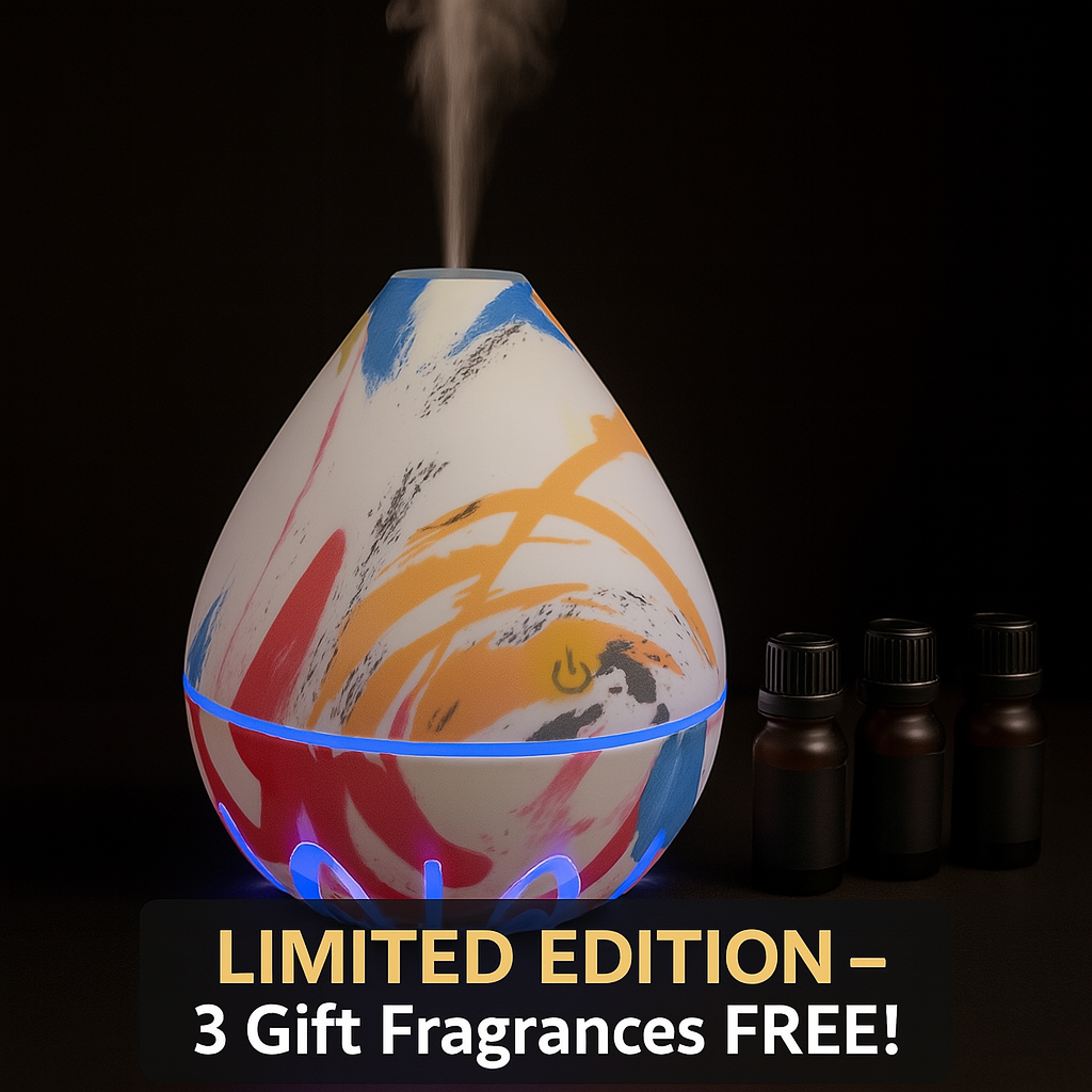 Luxury LED Humidifier + 3 Free Fragrances – For Car & Room!